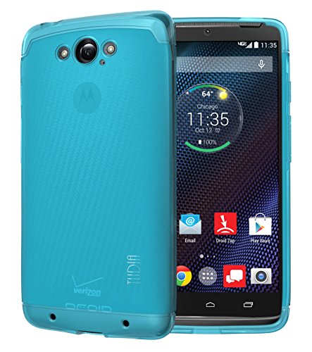 Motorola Droid Turbo Ballistic Nylon Version Coque, TUDIA Lite TPU Bumper Coque pour Motorola Droid Turbo Ballistic Nylon Version Only (Non Compatible avec Metalized Glass Fiber Version) (Sarcelle)