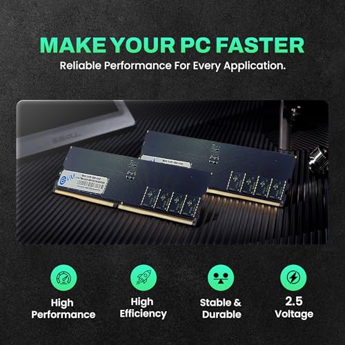 Image of EVM 16GB DDR5 Desktop RAM 4800Mhz LongDimm - High Performance - Ideal for Gaming and Editing - MAC, Intel, AMD Compatible - 10 Years Warranty (EVMT16G4800U88P)