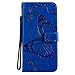 Produktbild Docrax Galaxy S20+ (S20Plus) Handyhülle, Hülle Leder Case mit Standfunktion Magnetverschluss Flipcase Klapphülle kompatibel mit Samsung Galaxy S20 Plus - DOKTU090720 Blau
