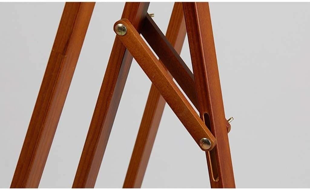 Chevalet en bois massif, chevalet professionnel pour étudiants, chevalet trépied en A, toile jusqu'à 108 cm, bois/noyer, B 51 x 70 x 134 cm