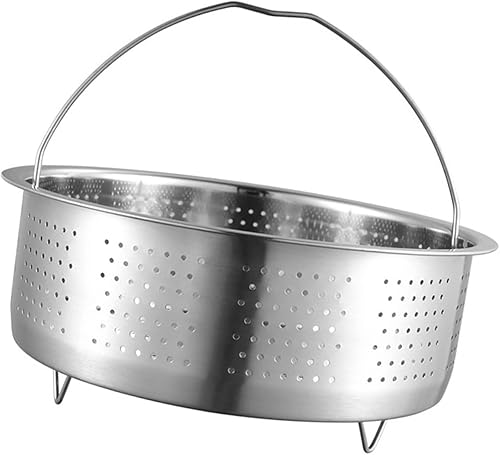 Cesta de vapor para verduras, cesta de vapor vegetariana para cocinar, inserto de vapor de acero inoxidable para olla, cesta de vapor con asa, 7.9