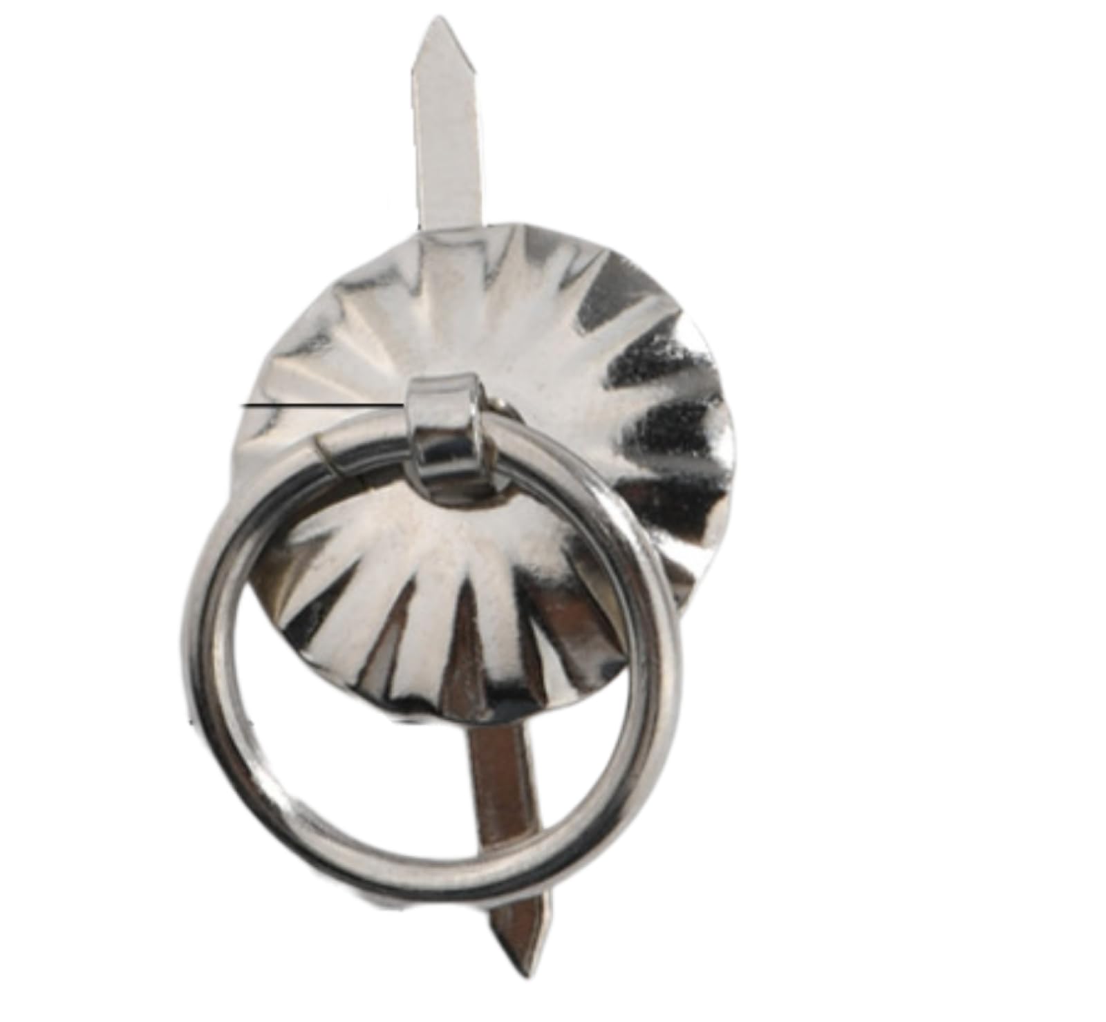 PILYON Door Knobs 10 Pack Chinese Style Home Improvement Retro Ring Single Hole Furniture Drawer Handle with Wire 045 Silver