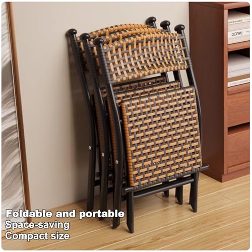 Chaise pliante en rotin avec assise respirante