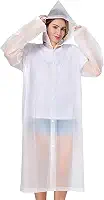 Capa de Chuva Transparente Unisex Adulto Impermeável Dobrável e Reutilizável para Festas e Viagens Caminhadas Acampamento Botão Passeio