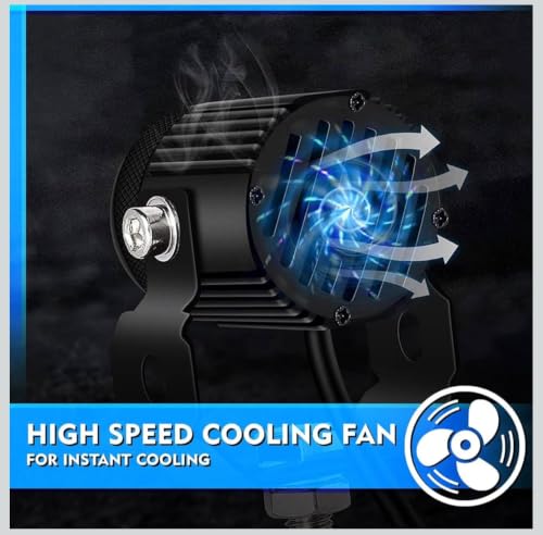 Image of Dual Color LED Fog Lights for Bike & Car Dual Driving Light, Set of 2
