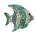 Produktbild Unbekannt Avalaya Fisch-Brosche aus Metall, klein, Blaugrün, transparent, 25 mm