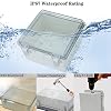 Zulkit Junction Box ABS Plastic Dustproof Waterproof IP67 Electrical Boxes Hinged Shell Outdoor Universal Project Enclosure Grey Clear Cover, Stainless Steel Buckles 5.9 x 5.9 x 3.5 inch