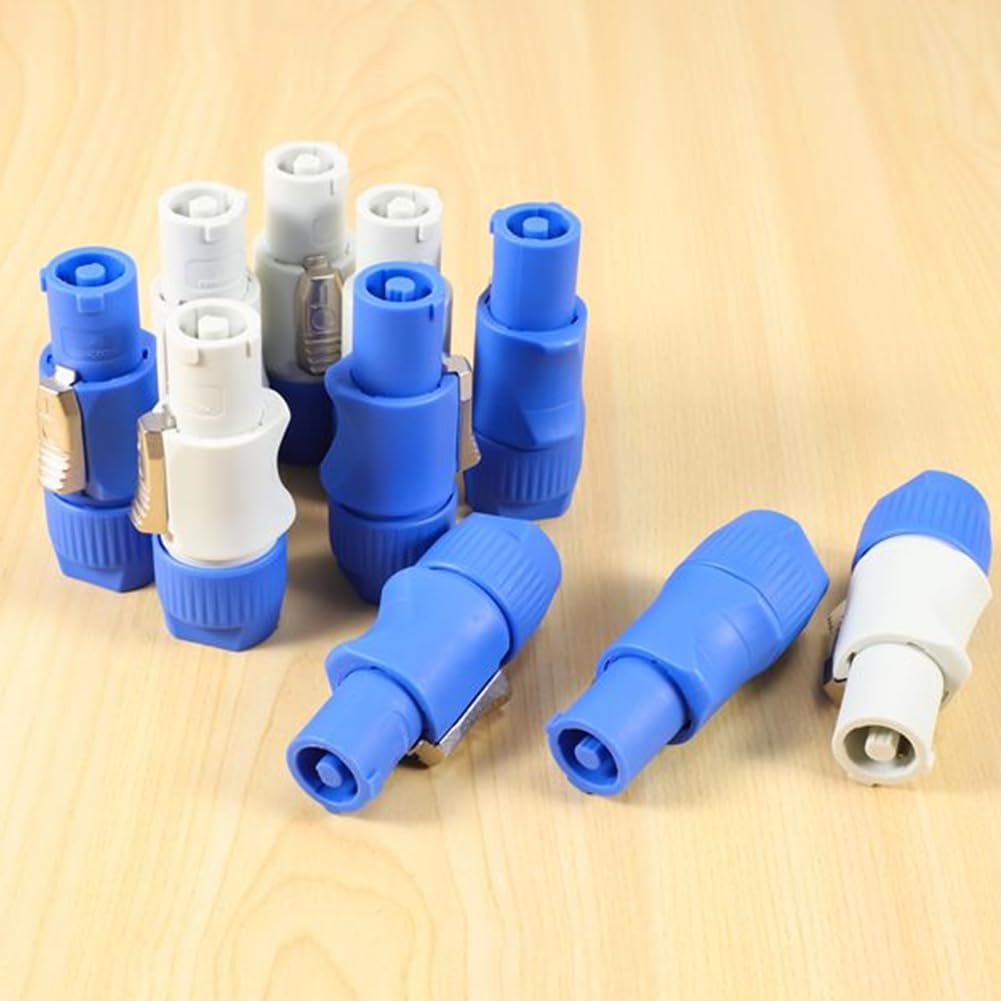 20 pièces NAC3FCA NAC3FCB Connecteur Speakon Connecteur Powercon mâle de 3 20 A 250 V Connecteur de fiche d'alimentation CA Bleu et gris