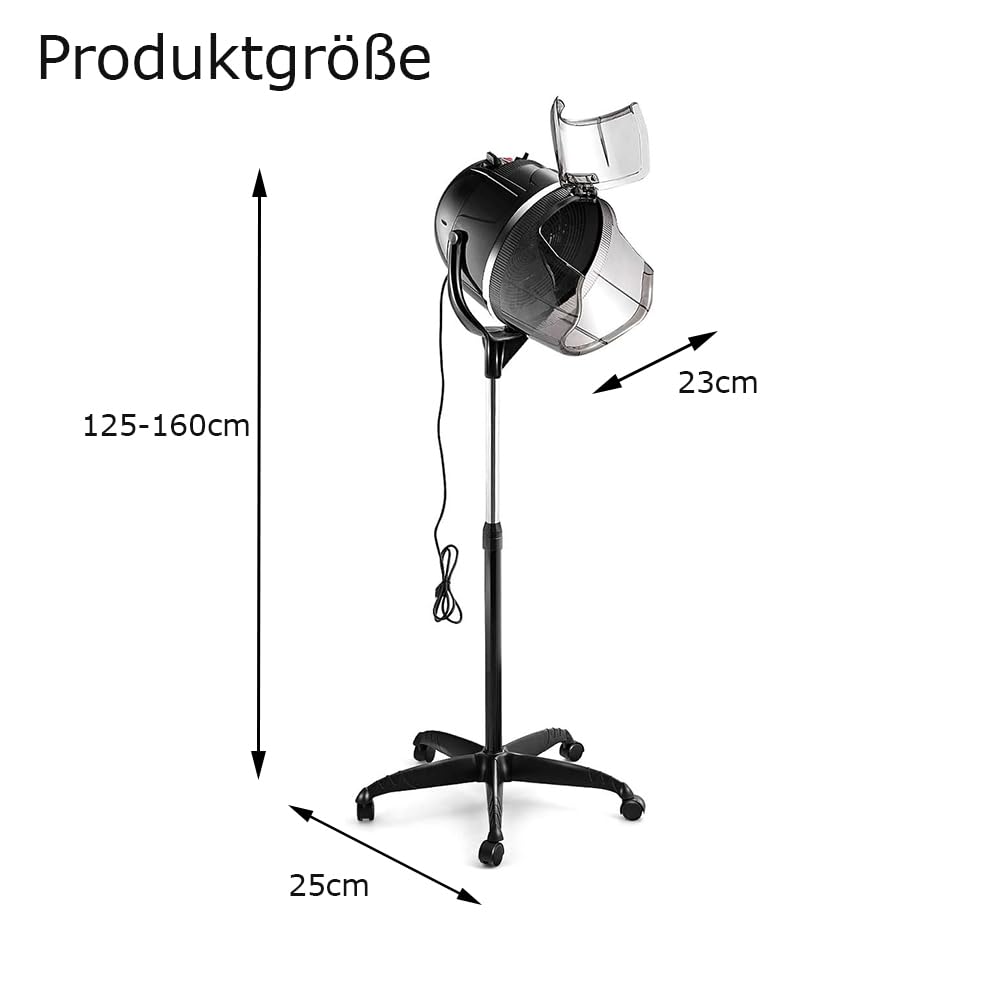 GOPLUS Profesjonalny czepek do suszenia włosów, 1050 W, suszarka do włosów 125-160 cm, regulacja wysokości, czepek fryzjerski z timerem 60 min i regulacją temperatury 40-75℃, do pielęgnacji domowej i