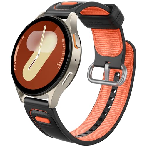 CASEOLOGY by Spigen Athlex for Samsung Galaxy Watch 4 Strap 44mm/40mm, 7 44/40mm, FE 40mm, 6/5 44/40mm, Classic 6 47/43mm, 5 Pro 45mm, 4 Classic 46/42mm, 3 41mm, Active 1&2 Strap Band -Active Orange