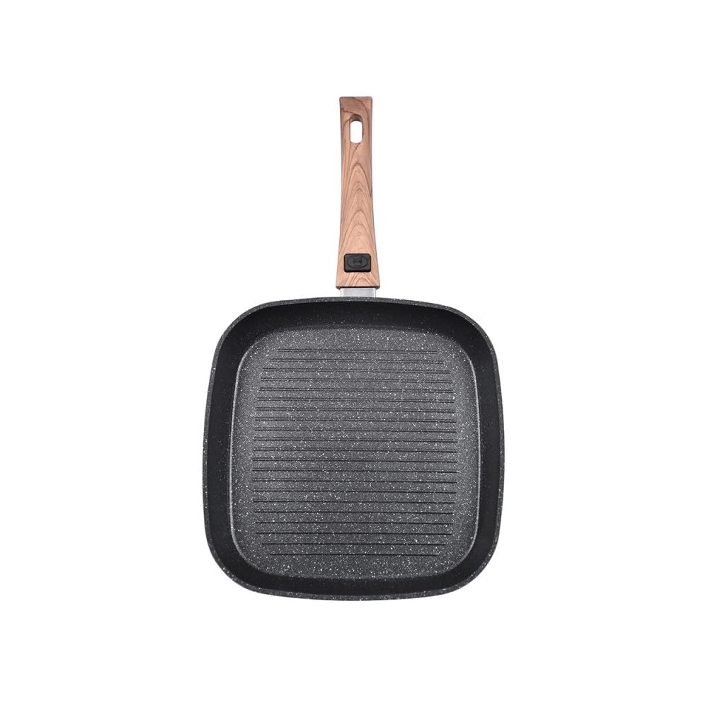 Durandal Poêle grill à steak 28 cm Légende à manche amovible - Poêle à griller antiadhésive