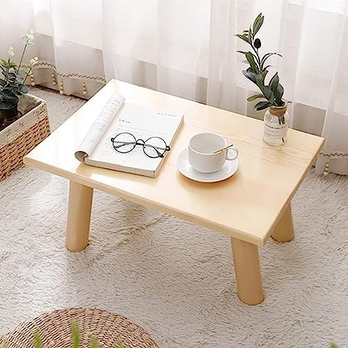 Miniatura 8 de Mesa de Centro Small Square Coffee Table Solid Wood Bay Window Low Table Bed Desk Living Room Bedroom Balcony Dining Table Simple Pine Computer