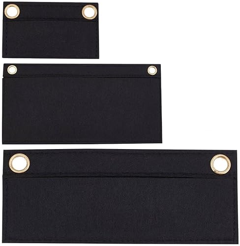 WADORN Organizador de fieltro de 3 tamaños para cartera Pochette, organizador de bolsa de sobre, billetera con tapa, accesorios de conversión de