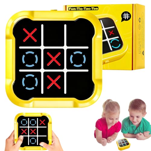Tic Tac Toe, 4-in-1 Gioco Tris Elettronico, Multifunzionale Tris Gioco per Bambini per Bambini e Adulti, Portatili Tic Tac Mini Nove Griglia Giochi Regali Giochi per Festa, Casa, Scuola