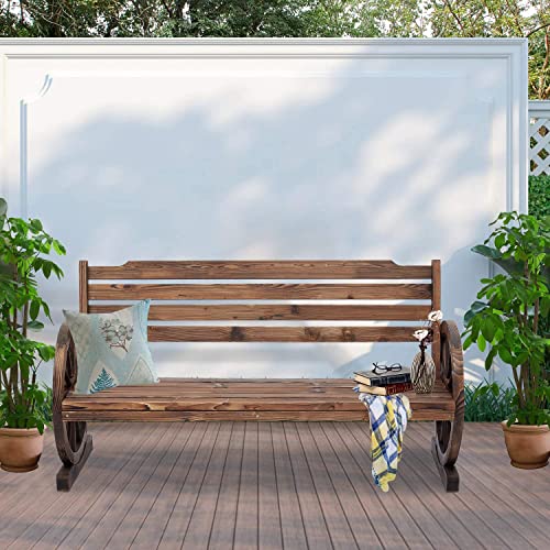 Jsun7 REWC001 Wooden Outdoor Wagon Wheel Bench cover