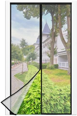 Moustiquaire Porte Fenêtre, 120 x 220 CM - Maille Fine NOIRE Ride...