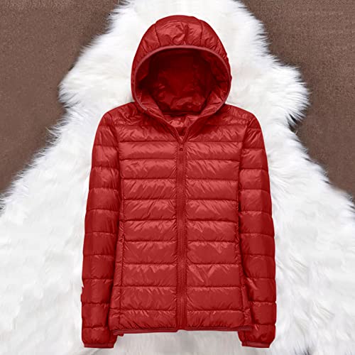 Chaqueta Ligera Impermeable Cálida para Mujer Abrigo de Invierno a de Viento con Capucha con Aislamiento Abrigo de Invierno Delgado con Capucha Chaqueta Mujer Moderna Plumas Ligeros Mujers - imagen 3