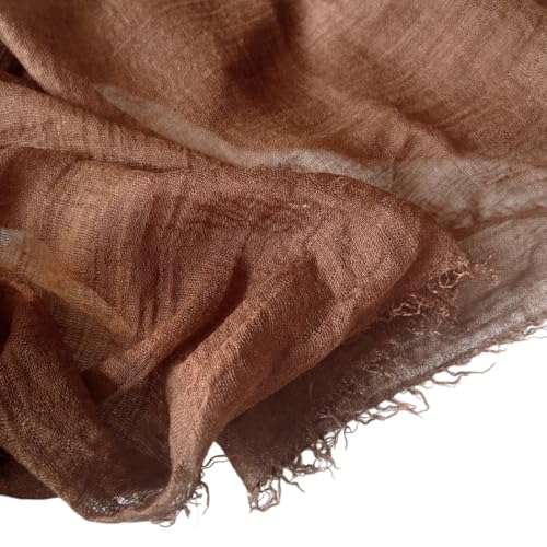 Image of Crinkled PolyCotton Scarf for Women - 180 x 90 cm Stole for Women | PolyCotton Scarf for Summers, Head Cover for Women | Lightweight Scarf for Women | Women Accessory
