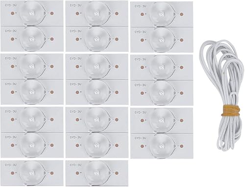 Elprico Cuentas de lámpara SMD, 3V SMD Cuentas de lámpara con tablero de fibra de vidrio Tiras de filtro de lente cóncav