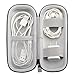 EVA Headphone Hard Travel Carrying Case, Portable Storage Bag for Bluetooth Wired Headset Earphone Earbuds MP3, AirPods, Lighting Cable, Power Adapter(Black)
