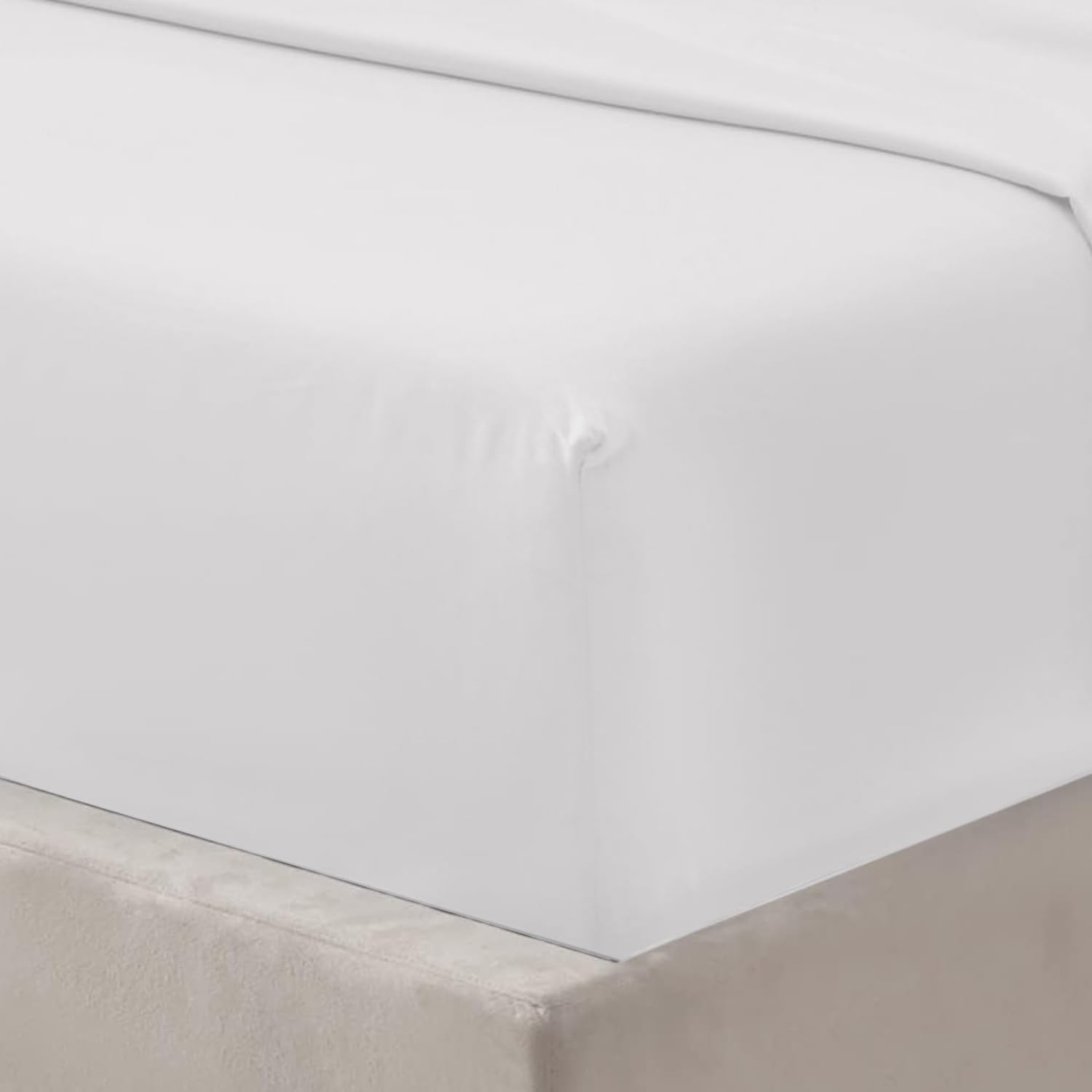 Oxford Homeware White Single Fitted Sheets -100% Brushed Microfibre 1800 Easy Care 25 cm Deep Single Bed Sheet - Image 4