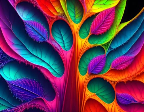 Affiches sur toile sans cadre 58x90 cm SERENDIPITP décoration arbre fractal