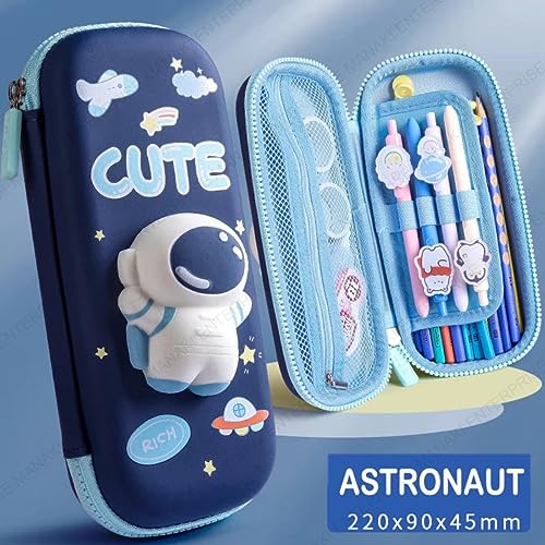 Image of Pencil Case, Cute Cartoon Pencil Pouch 3D Embossed Design Novelty Pencil for Case Gift for Students Kids (Cute Small Pouch)
