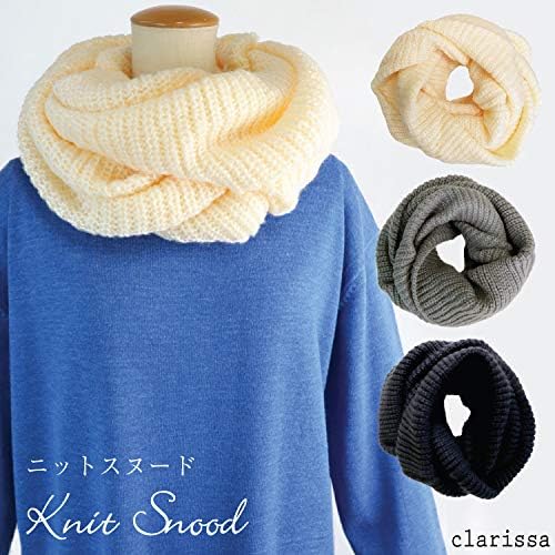 Amazon クラリッサ ニットスヌード フリーサイズ オフホワイト スヌード 通販