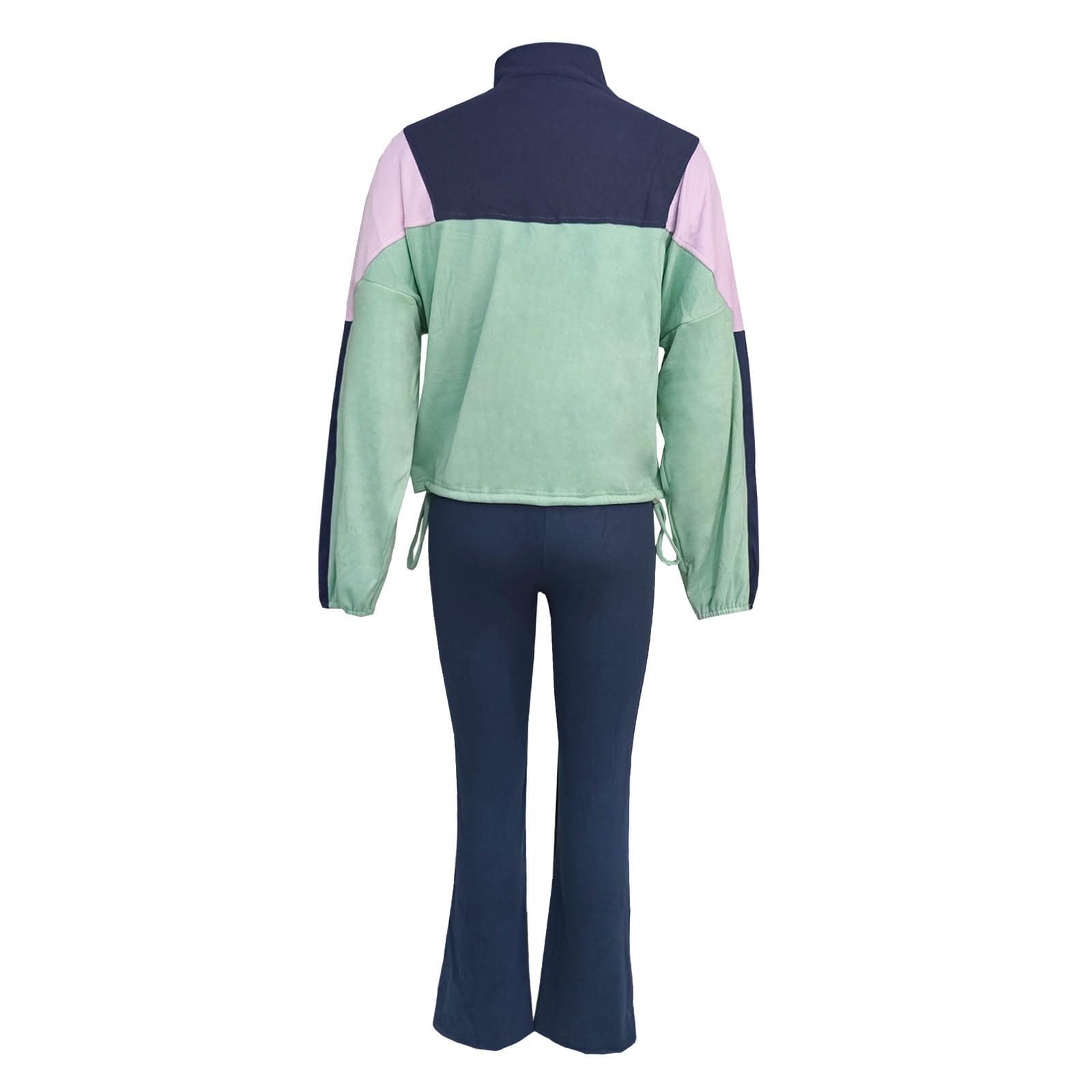 Conjunto CháNdales Para Mujer 2 Piezas Conjunto Deportivo Femenino de Dos Piezas con Chaqueta Cremallera y Pantalones Ajustados para Yoga Gimnasio Entrenamiento Físico y Uso Diario