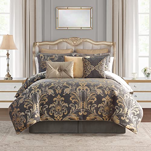 Waterford Everett Gray 6 Piece Queen Comforter Set