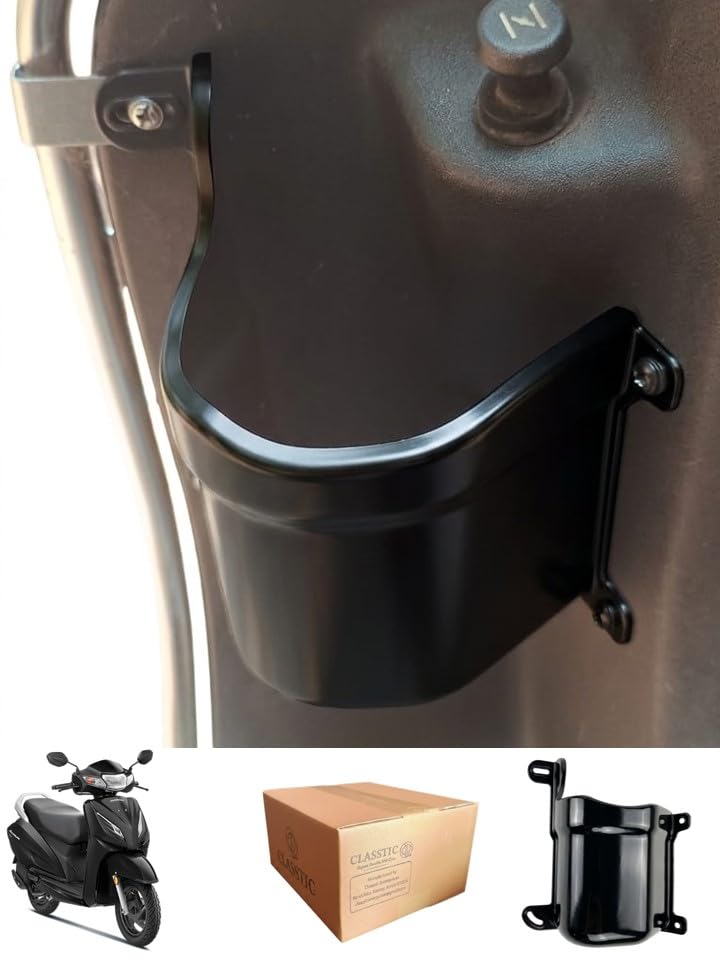 Front Pocket/Glove Box Compatible with Honda Activa 3G, 4G, 5G, 6G obd1 Models, Dual-Purpose Bottle Holder and Mobile Pocket, UV-Resistant PP Material, Piano Black-image-47