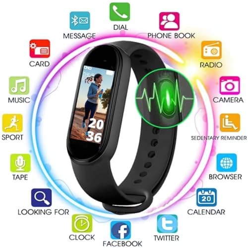 Image of Drumstone (𝟏𝟓 𝐘𝐞𝐚𝐫𝐬 𝐖𝐚𝐫𝐫𝐚𝐧𝐭𝐲 M10 Smart Activity Tracker | Heart Rate & Step Monitoring, Water-Resistant Fitness Band for Men & Women, Daily Health Tracking & Exercise Companion