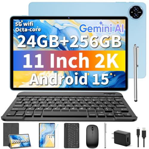 Image of Android 15 Tablet with Keyboard - 11 inch Tablet with 24GB+256GB+2TB Expand