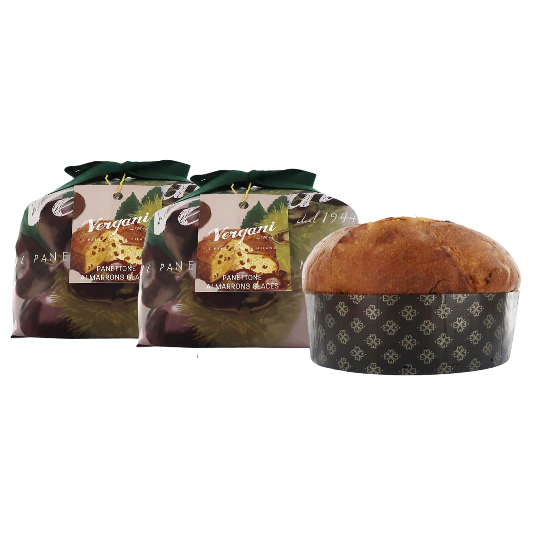 2 Stück Vergani Panettone Marron Glace 750g Gourmet