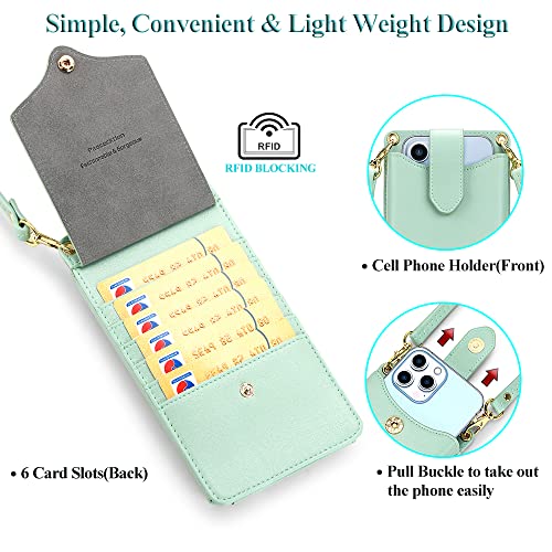 Image of Peacocktion Small Crossbody Cell Phone Purse for Women, Lightweight Mini Small Crossbody Bags for Women with Card Slots