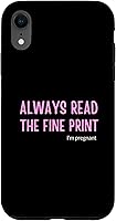 Vista 1 de Always Read The Fine Print's I'm Pregnant Pregnancy Case for iPhone XR