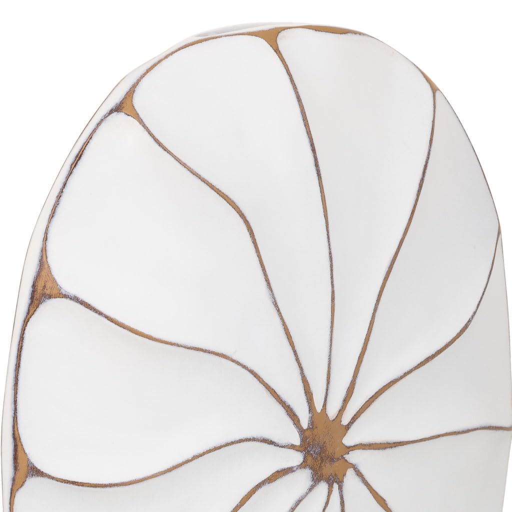 WANDERLUST DECO Jarrón de poliresina Blanco 27x8x39,5