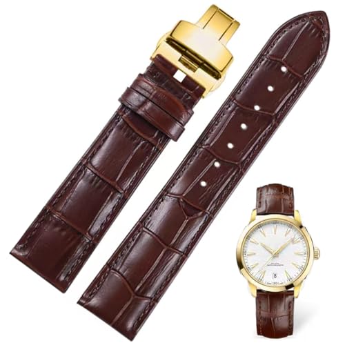 Image of Genuine Leather Watch Bands, Italian Alligator Grain Embossed Watch Straps,Quick Release Replacement Deployment Buckle Leather Watch Straps 12mm 14mm 15mm 16mm 17mm 18mm 19mm 20mm 21mm 22mm 23mm 24mm