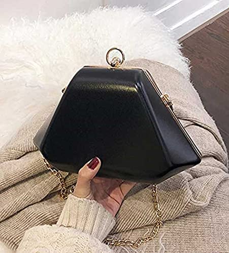 Image of TOOBA Handicraft Women's Box Clutch Bag Purse | Designer Solid Color Bag, Bridal Purse & Party Handbag Design & Jeweled Clasp - Wedding & Special Occasion Clutch