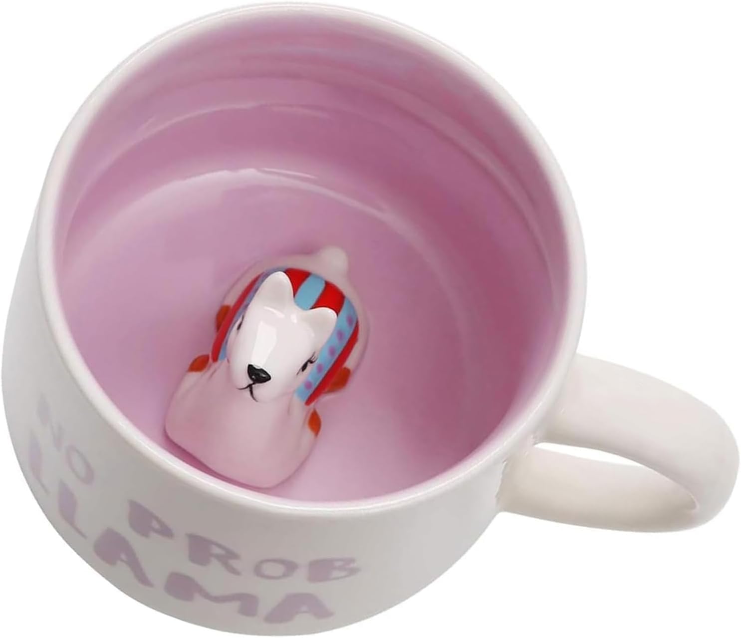 3D Animal Coffee Mug 12OZ Cute Cartoon Animal Handmade Figurine Milk Tea Cup Novelty 3D Animal Cup Holiday and Birthday Gift (Alpaca)
