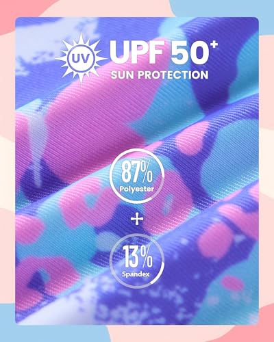 Image of Angel season Girls Swimsuits Kids Bathing Suit One Piece Swimwear with UPF 50+ Cute