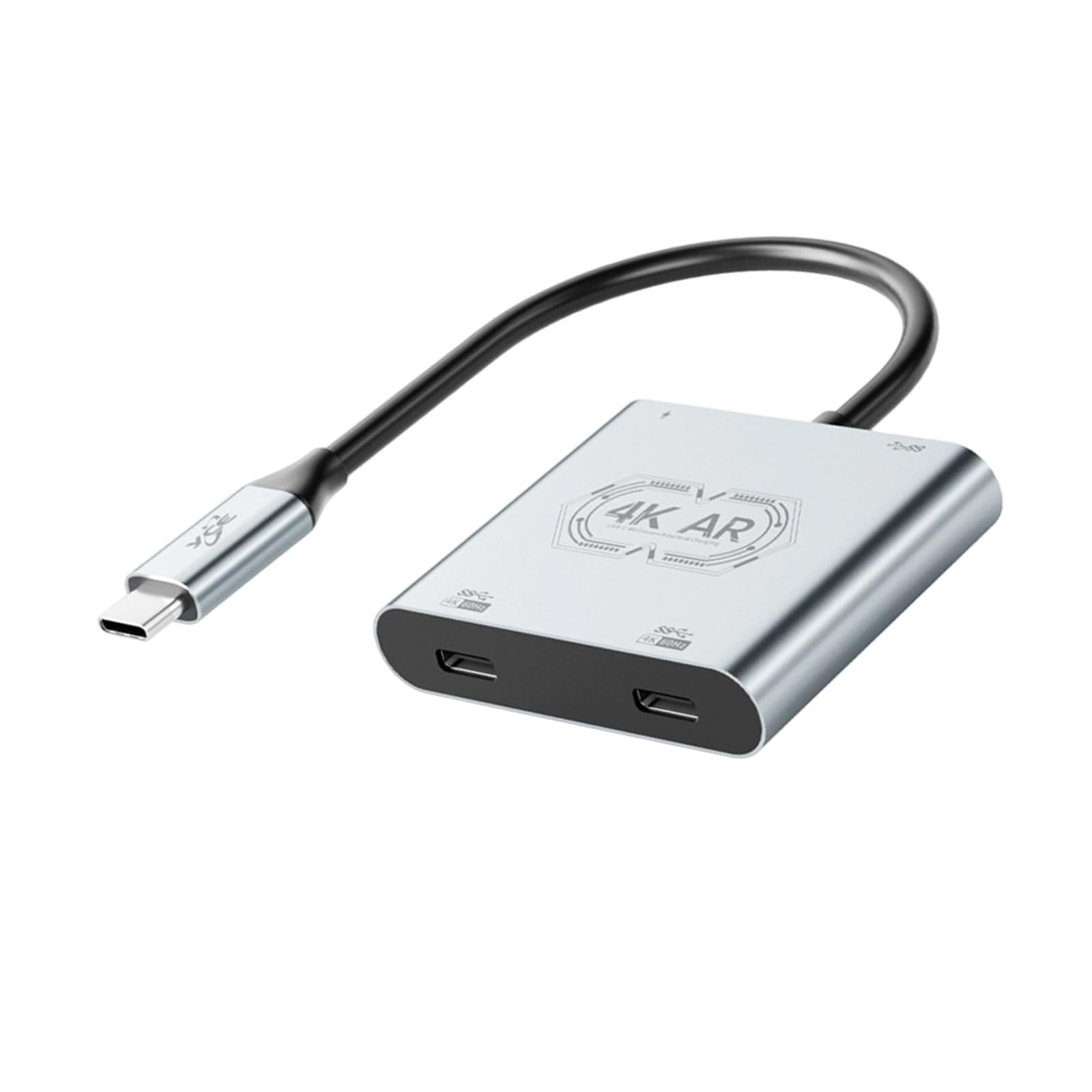 XAGMODSHN Adattatore Multiporta USB C Doppio Tipo Ricarica Trasferimento Dati 5 Gbps Lega Alluminio per Console Laptop Telefoni Dock USB Multifunzione per Dispositivi AR