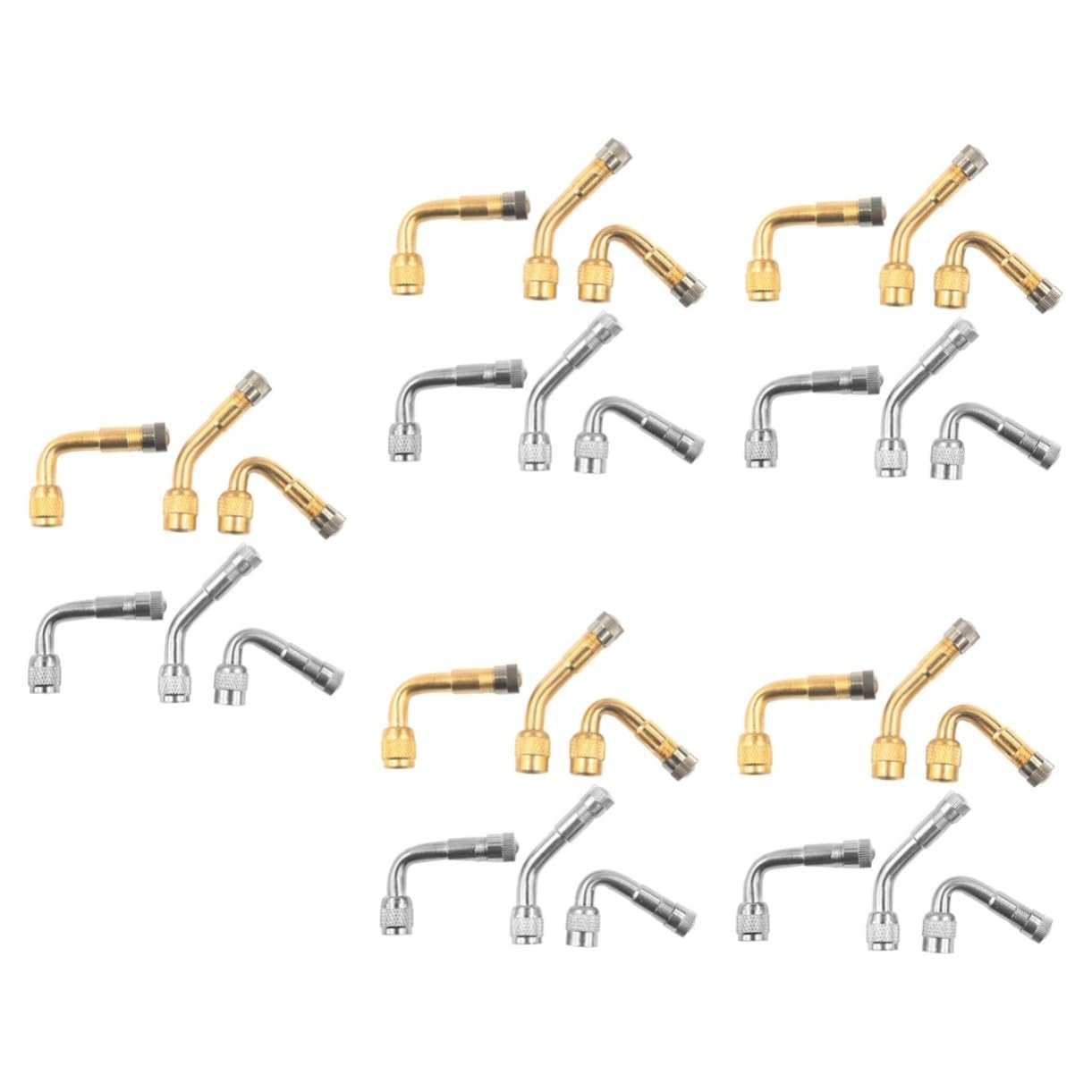 ULTECHNOVO 30 STK Verlängerungsrohr für aufblasbare Düse reifenventil Adapter Reifenventilverlängerung Ventilschaftverlängerungen Zubehör für Reifenventile Luftreifenverlängerungen Kupfer