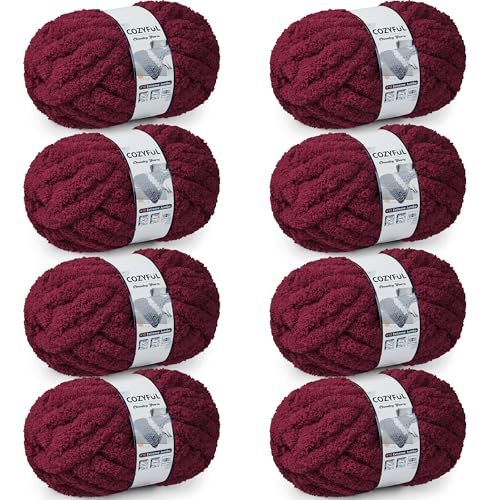 Cozyful Chunky Yarn for Hand Knitting - #10 Chunky...