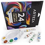Acrylic Paint Set 24-Colors (Aluminum tubes, 24 x 0.4oz)