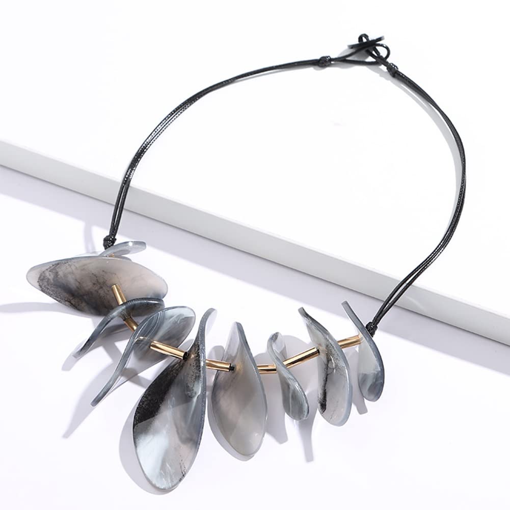 Neklace for Men, S Colorful Acrilic Chunky Resin Necklace - Gioielli con collaggio esagerato per la esagerati a Mano