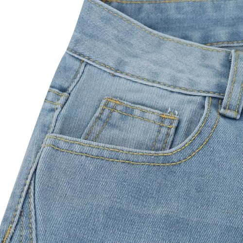 Women's Wide Leg Jeans High Waisted Strechy Denim Pants 2024 Fashion Button Casual Baggy Trousers Streetwear4