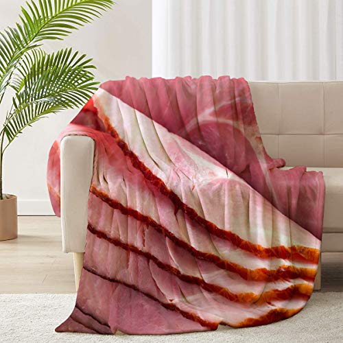 Arnovic Ham Flannel Throw Soft Blanket For Couch Sofa Home Decor Blankets For Couch, Bed, Sofa Luxurious Warm And Cozy For All Seasons 50X40 Inch For Child #TOP13