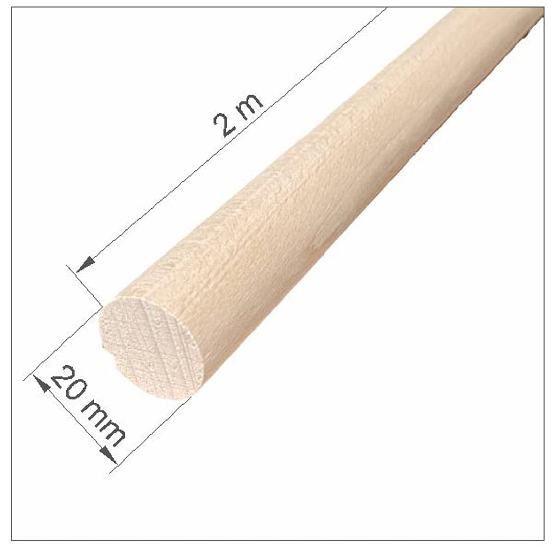 3x Rundstab Massivholz Fichte 20x2000 Mm – Glatt Geschliffen, Lackierbar, Für Möbelbau, Gardinenstangen & Handläufe Rundstab Fichte 20x2000mm