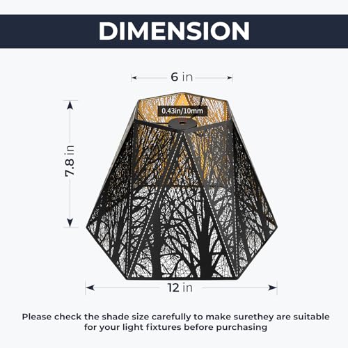 Alucset 𝐌𝐞𝐭𝐚𝐥 Lamp Shades For Table Lamps thumb #1